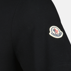 T-shirt T-Shirt con Logo Ricamato Moncler Nero Homme