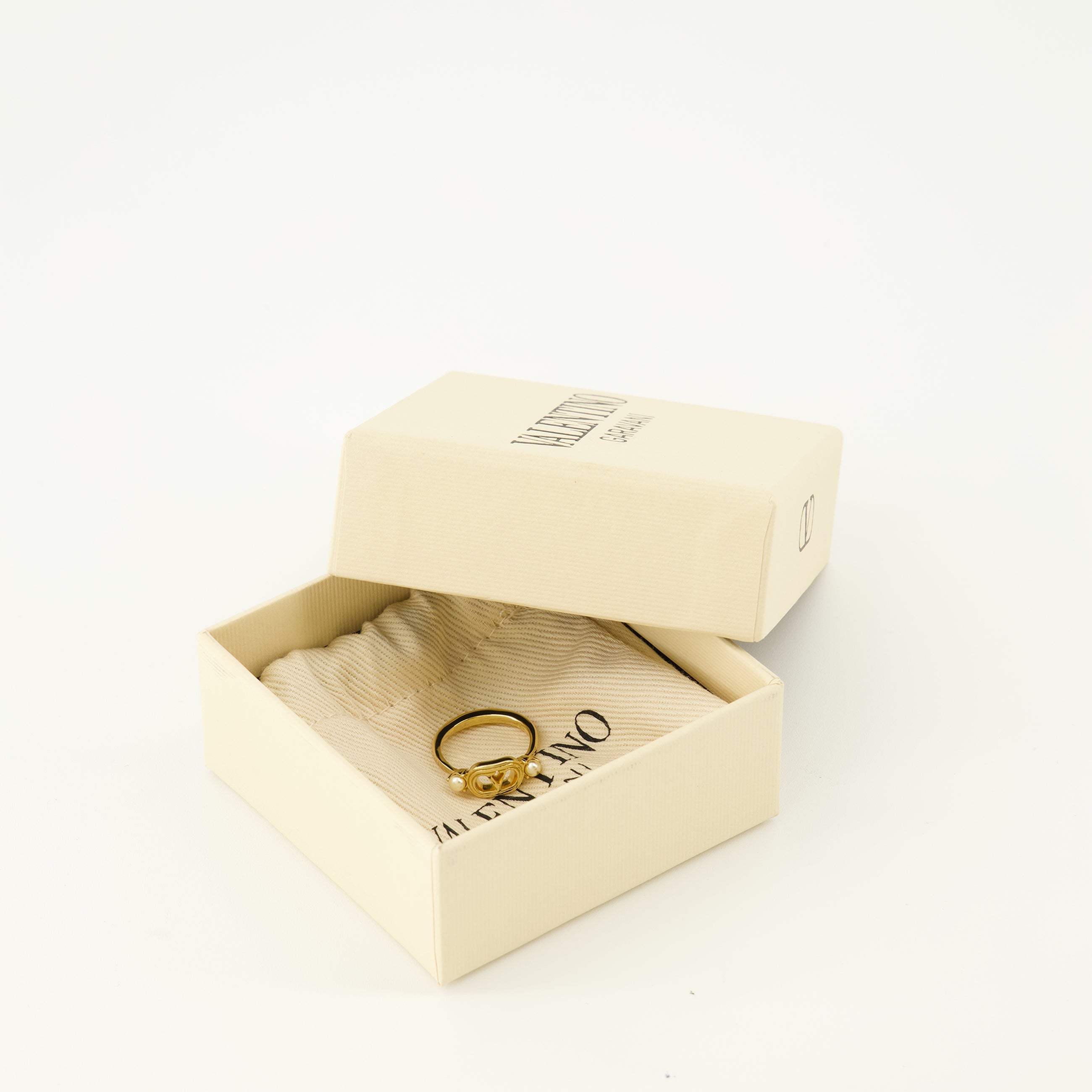 Bijoux Bague Ovalette en métal et cristaux Swarovski® Valentino Garavani Doré Femme