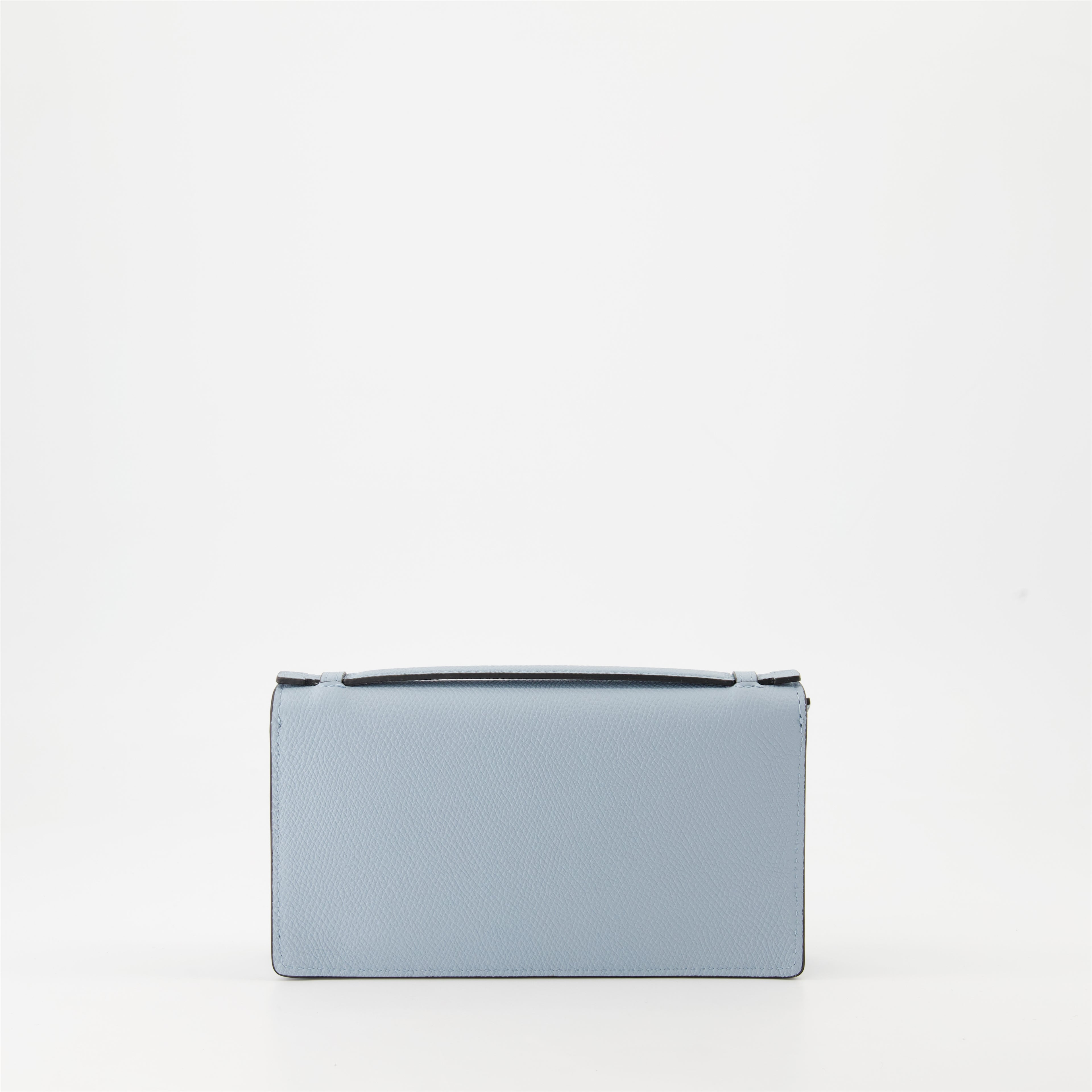 Kleine lederwaren Portefeuille VLogo à chaîne Valentino Garavani Blau Femme