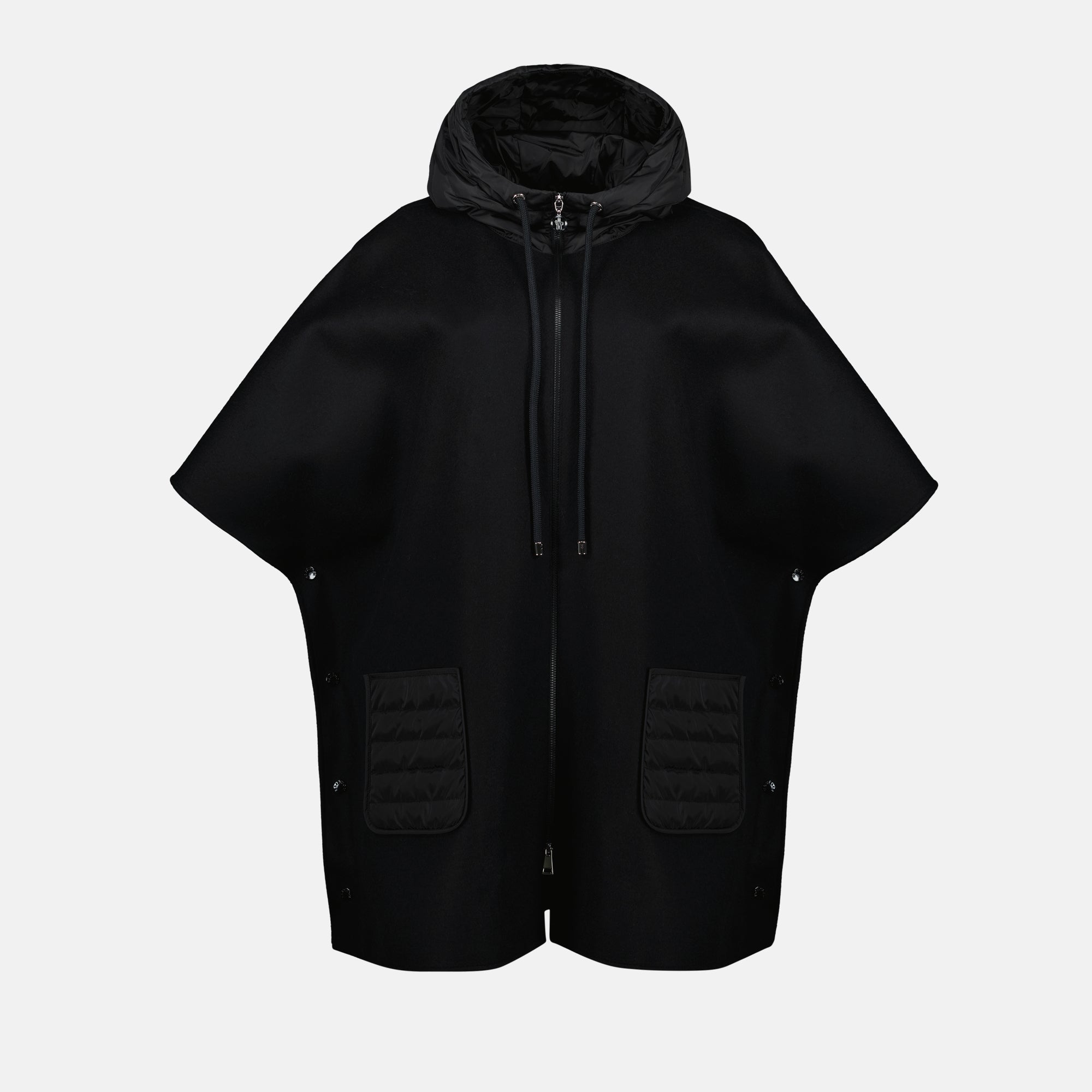 Jaquetas Cape à capuche Moncler Preto Femme