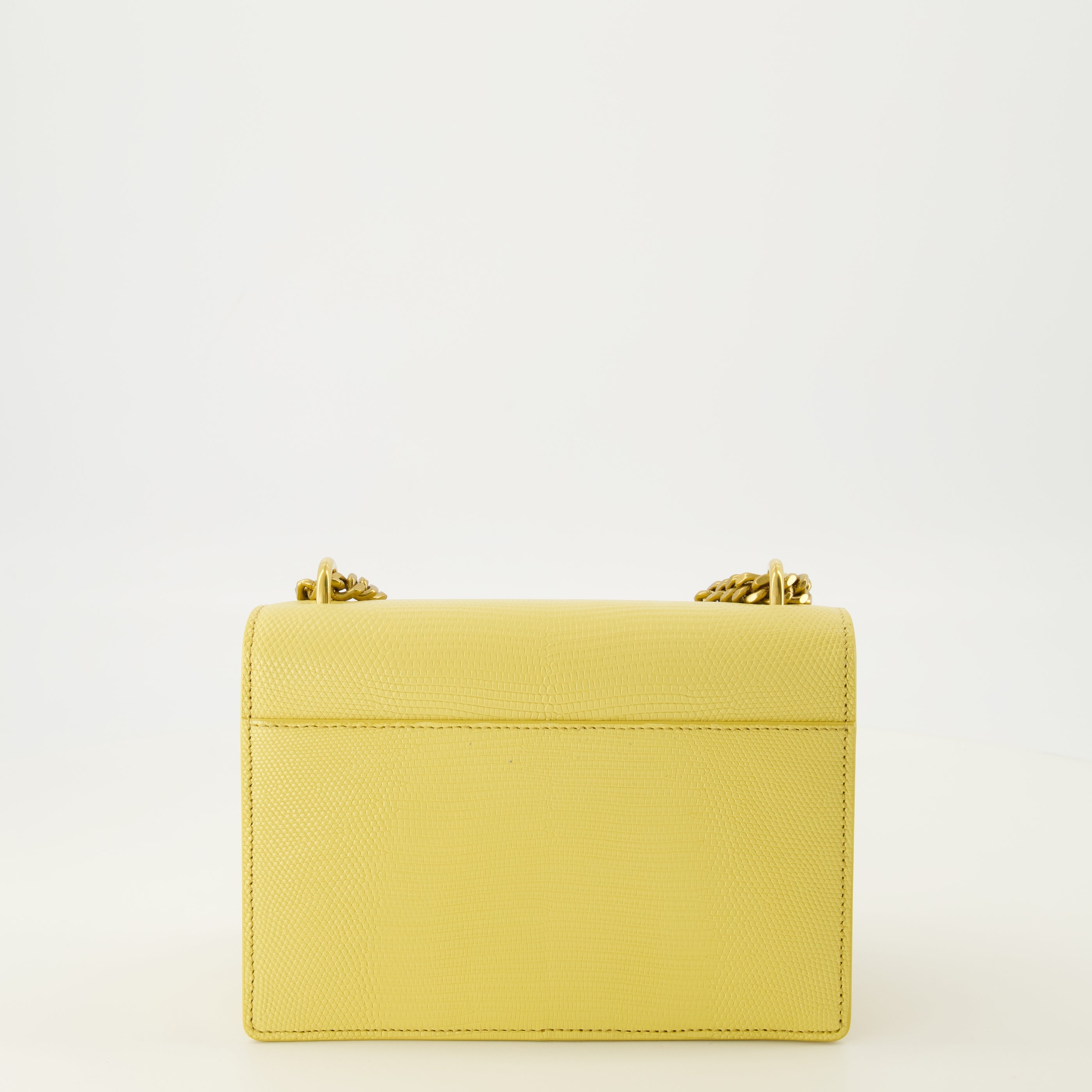 Sacs à main et épaule 선셋 스몰 옐로우 이구아나 가죽 백 Saint Laurent Jaune Femme