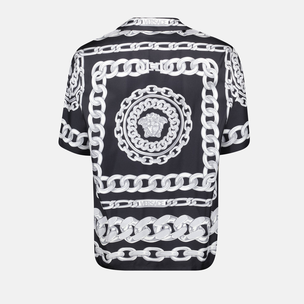 Shirts Medusa Chains Shirt Versace Black Homme