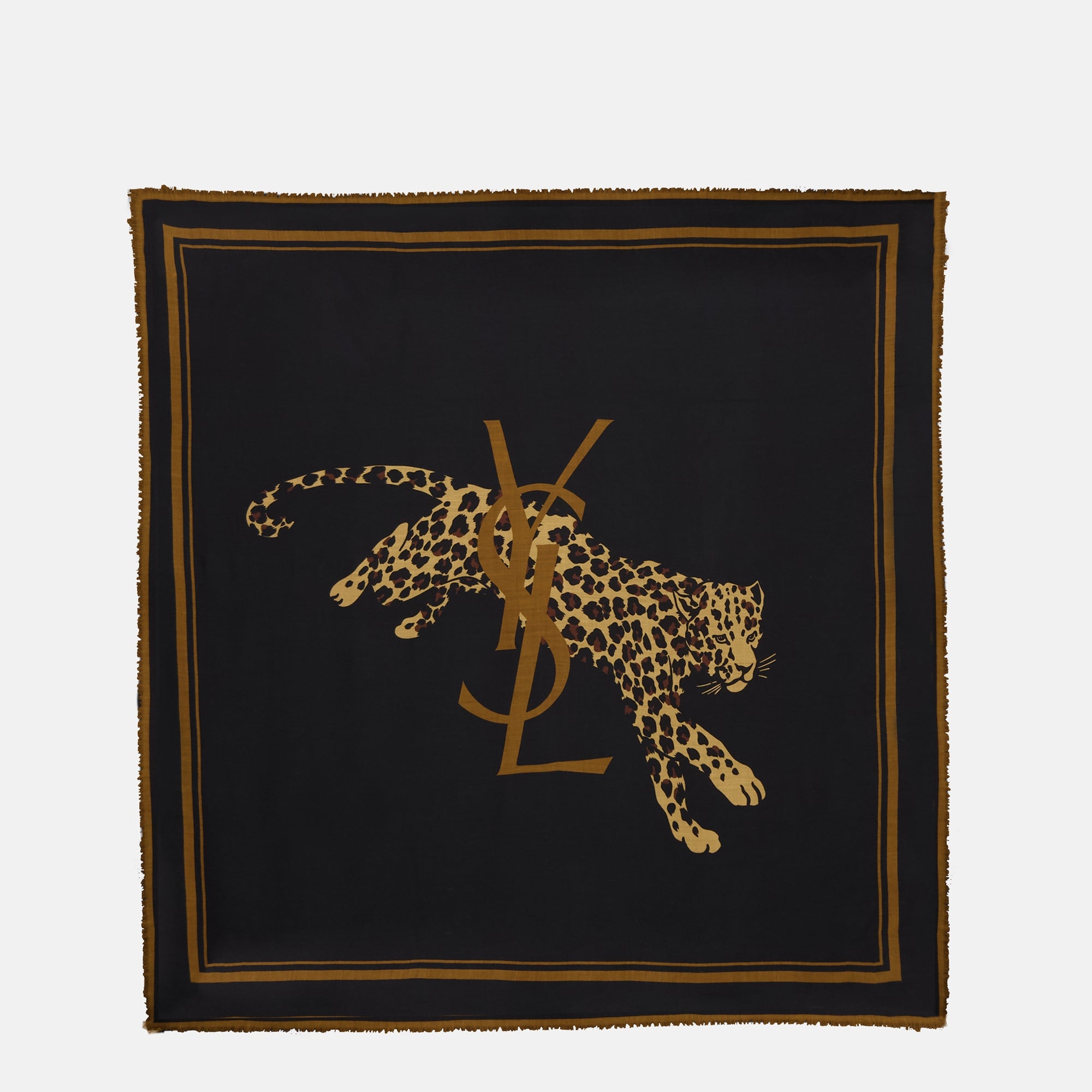 Image de l'article Carré Léopard de la marque Saint Laurent pour Unisex - Saison Automne-Hiver 2025 - Vue de Face