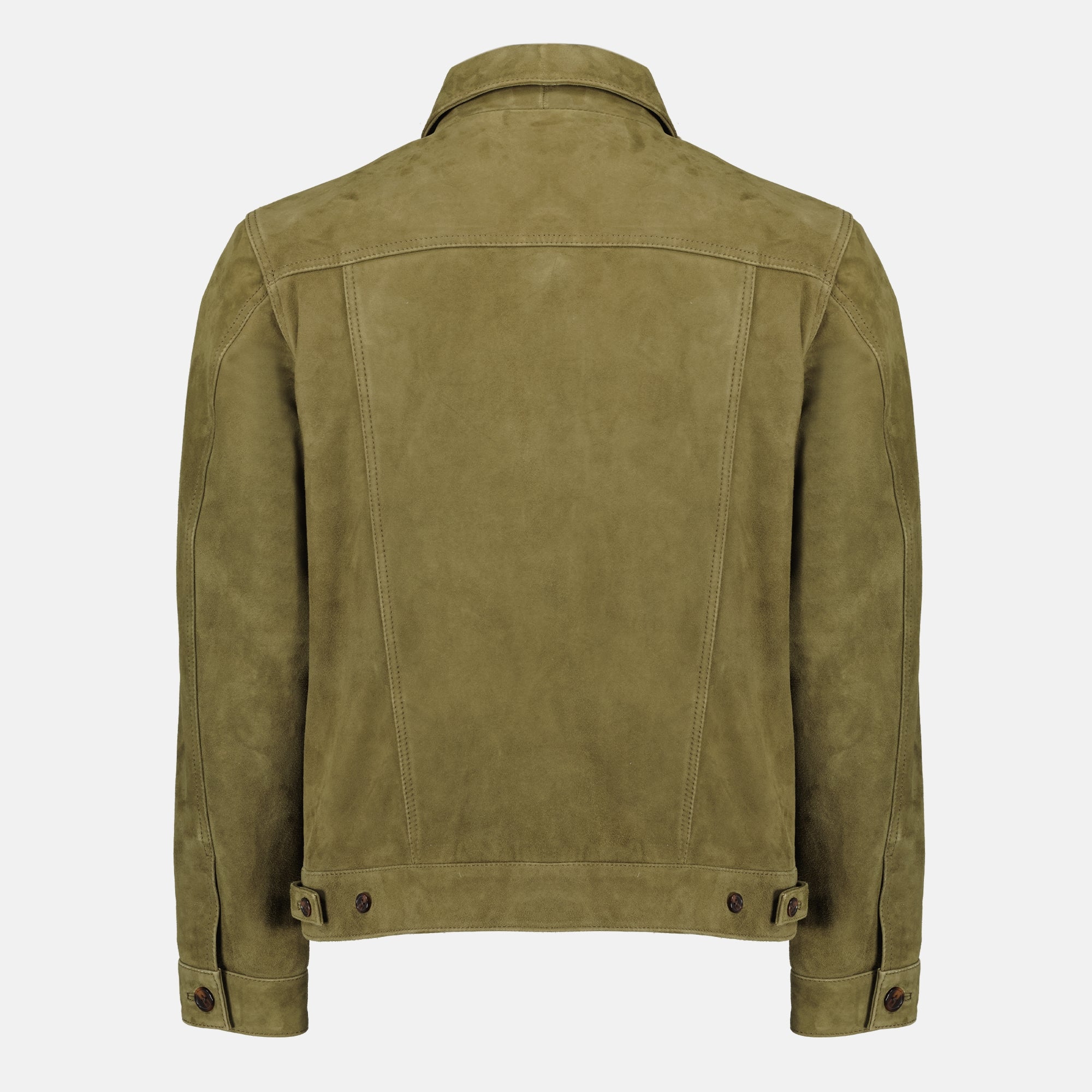 Vestes Blouson Liam kaki en daim Officine Générale Kaki Homme