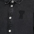 Image de l'article Surchemise noire en coton de la marque Ami PARIS pour Unisex - Saison Printemps-Été 2026 - Vue détaillée_1
