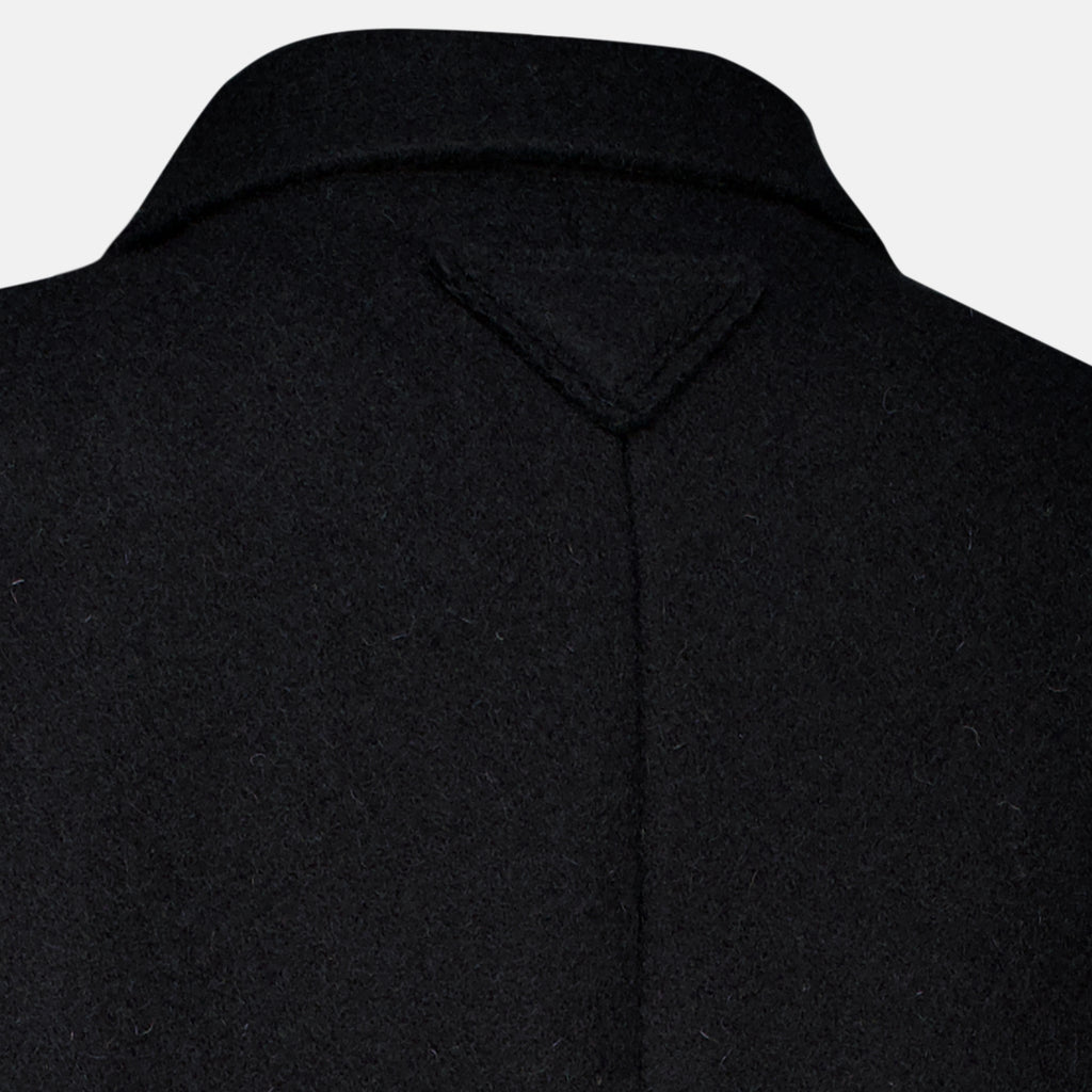 Manteaux Cappotto Nero in Lana Prada Noir Femme