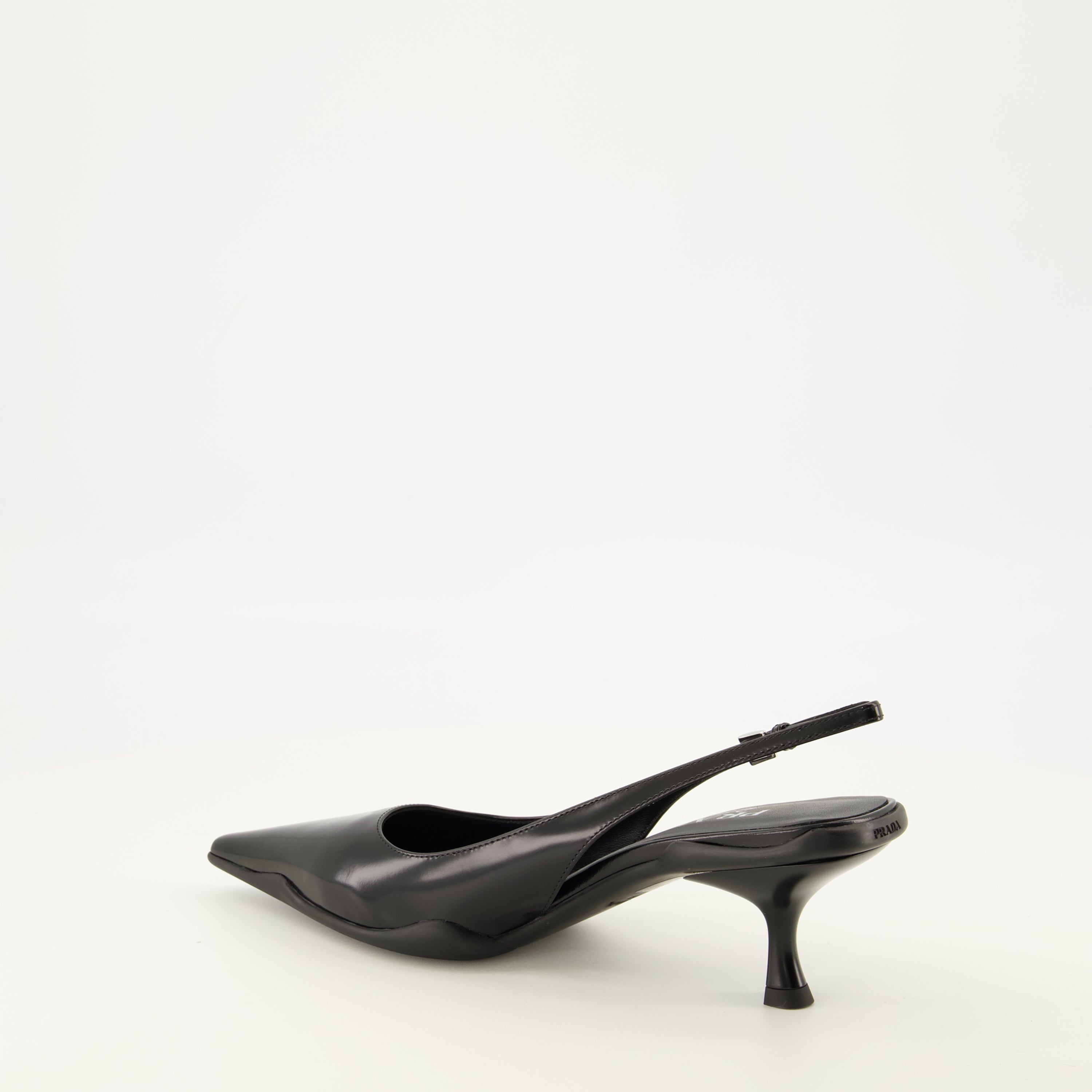 Escarpins Décolleté in Pelle Nera Prada Noir Femme