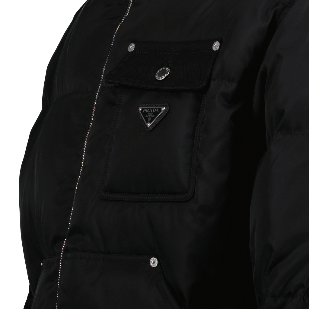 Manteaux Doudoune en Re-Nylon Prada Noir Homme