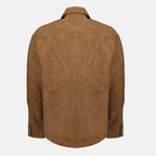 Image de l'article Veste chemise en cuir de la marque Ami PARIS pour Unisex - Saison Automne-Hiver 2025 - Vue de Dos