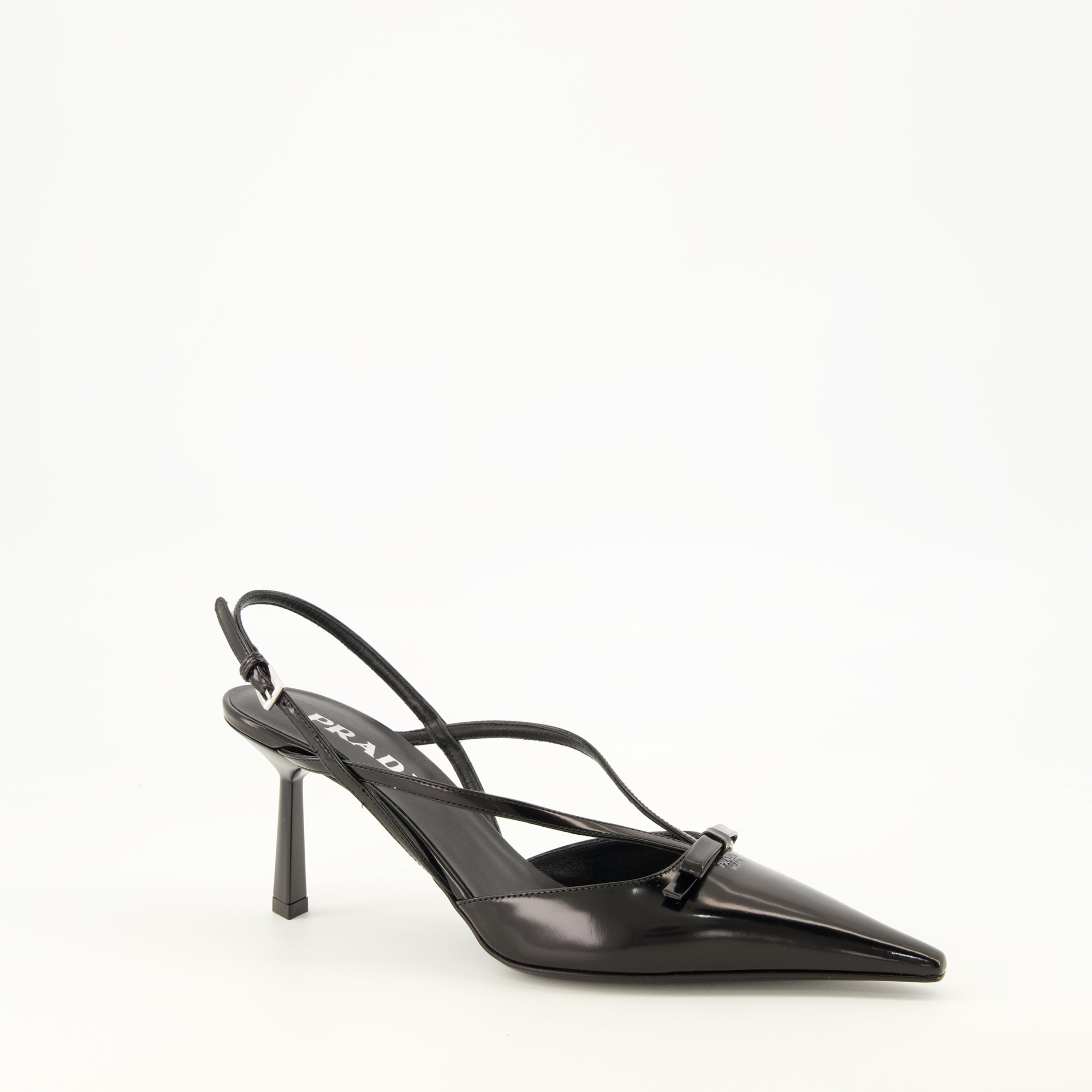 Escarpins Pumps in Pelle Nera Prada Noir Femme