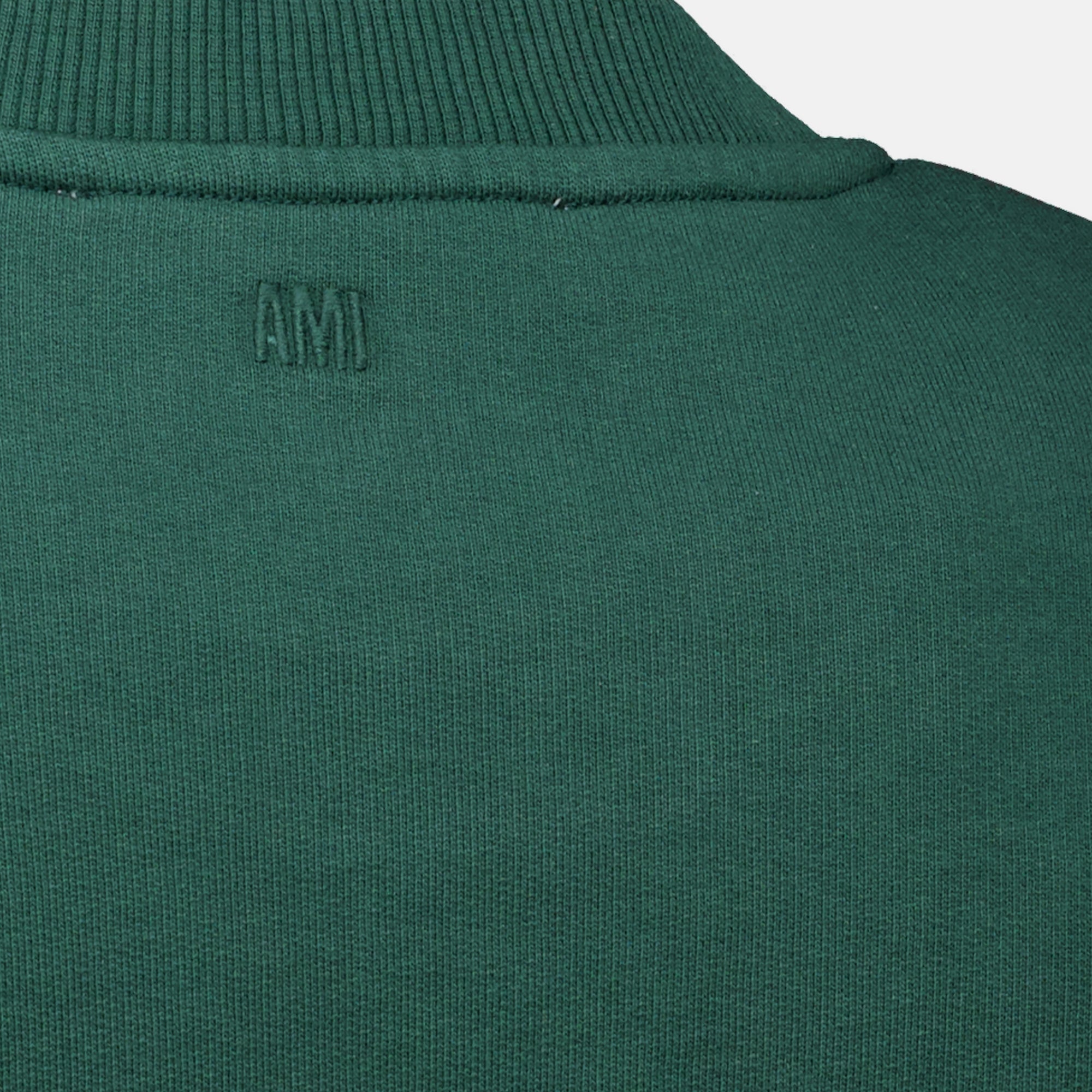 Sweatshirts Green Cotton Sweatshirt Ami PARIS Vert Homme