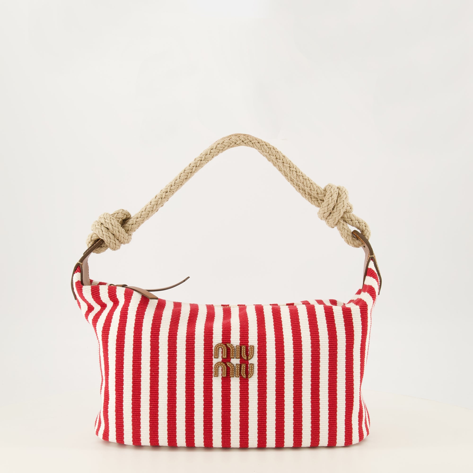 Sacs à main et épaule Mini saco às riscas vermelho e branco Miu Miu Rouge Femme