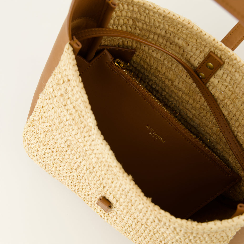 Immagine dell'articolo Borsa Le 5 à 7 small in pelle e rafia del marchio Saint Laurent per Donna - Collezione Primavera-Estate 2026 - Vista dettagliata_3