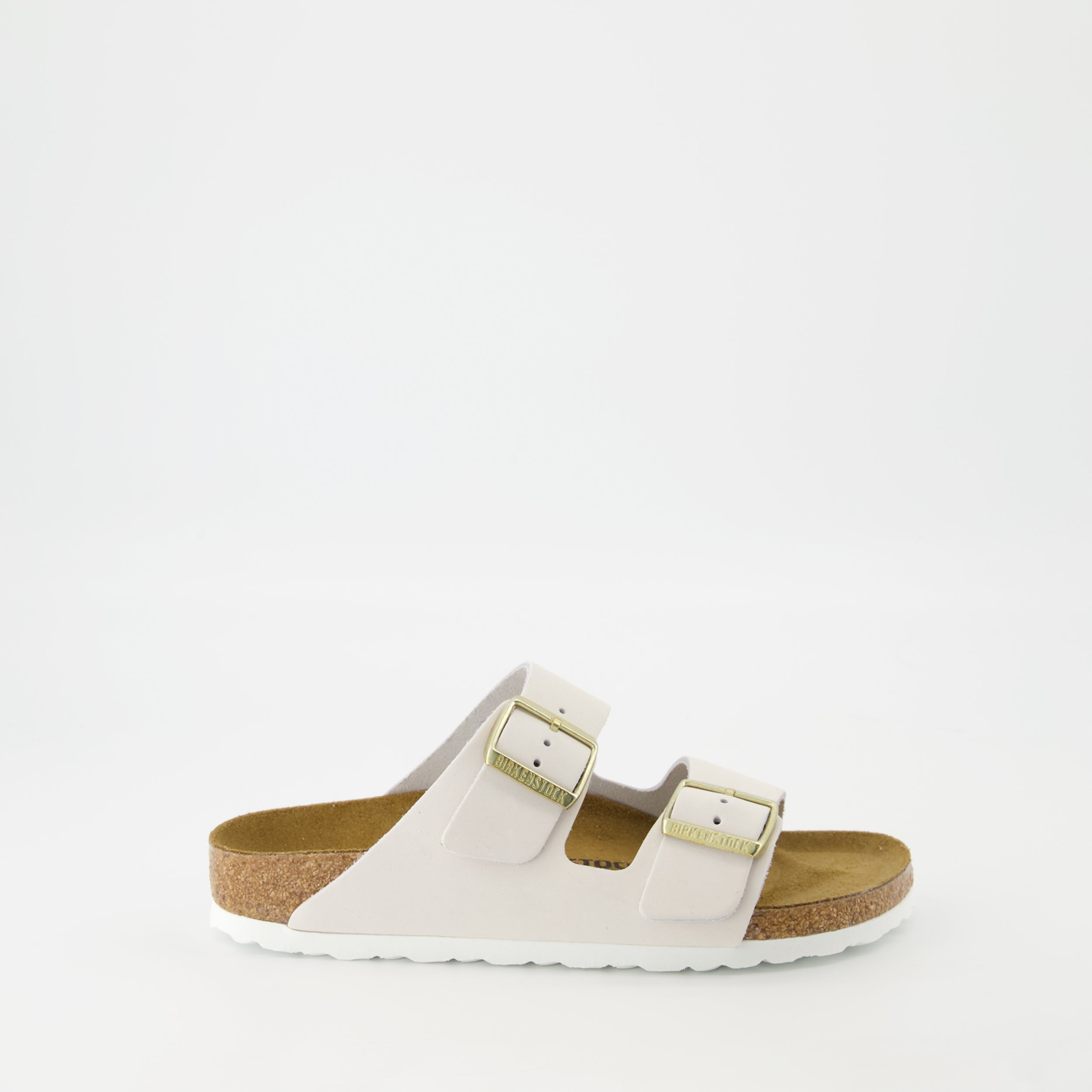 Chaussures ouvertes Sandales Arizona grises Birkenstock Blanc Femme