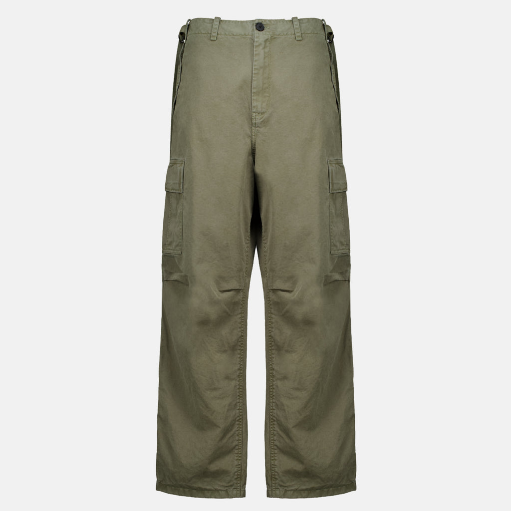 Pantalons 카키 드릴 카고 팬츠 Fendi Vert Homme