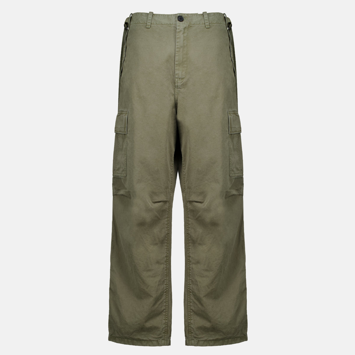 Pantalons 카키 드릴 카고 팬츠 Fendi Vert Homme