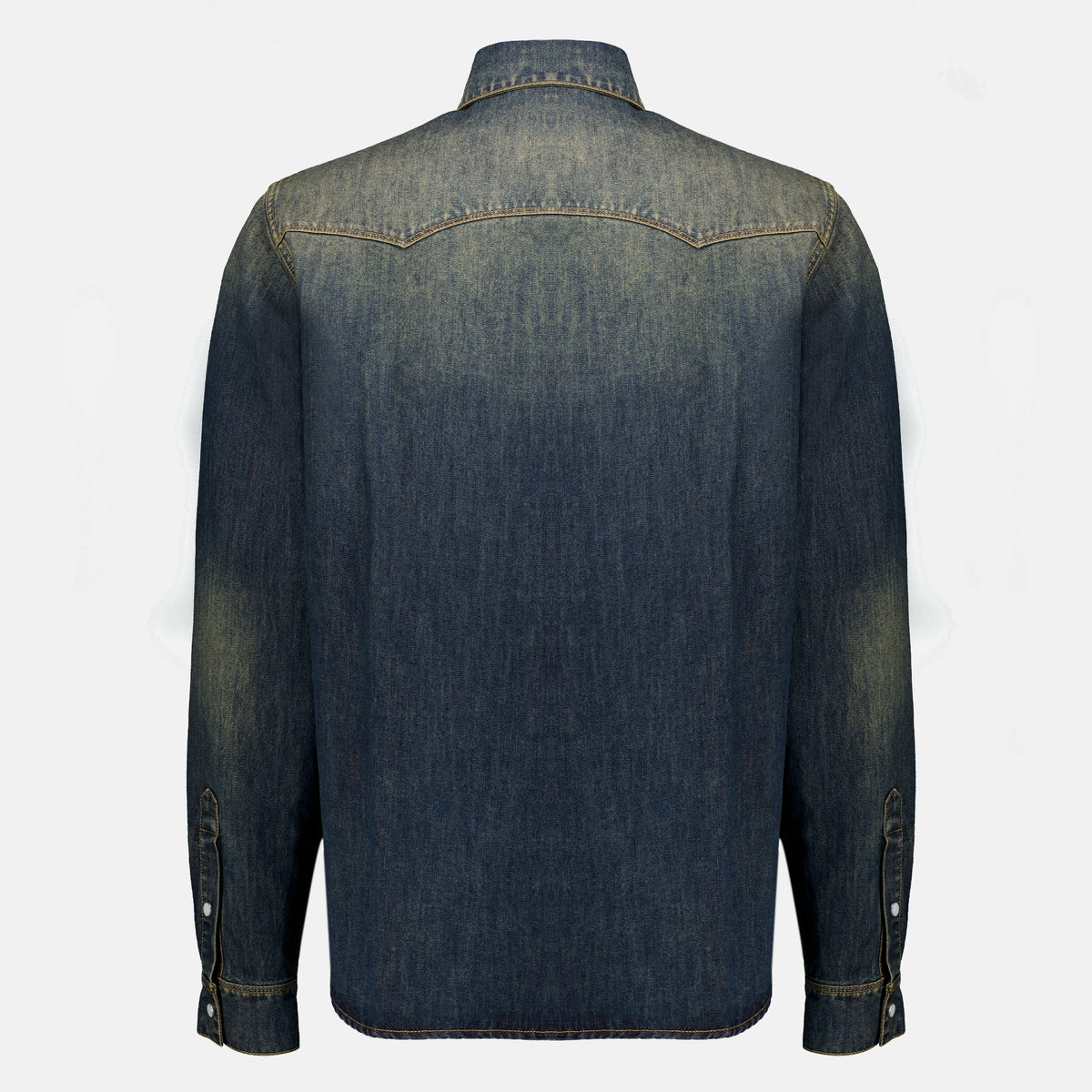 Chemises 바랜 블루 데님 셔츠 Fendi Bleu Homme