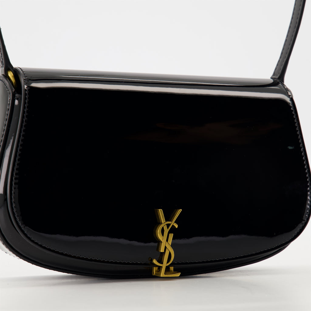 Handtaschen und schultertaschen Mini Sac Voltaire en cuir verni Saint Laurent Schwarz Femme