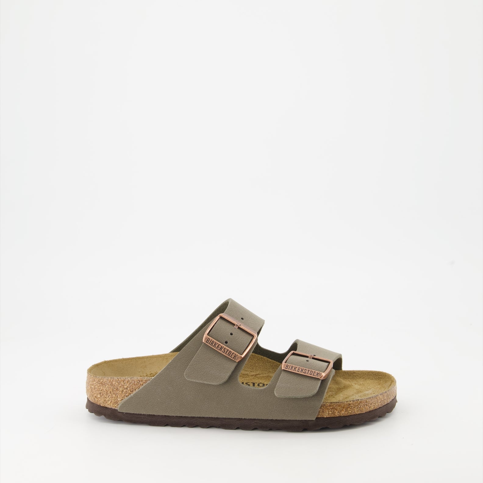 Scarpe aperte Claquettes Arizona Birko-Flor Birkenstock Cachi Homme