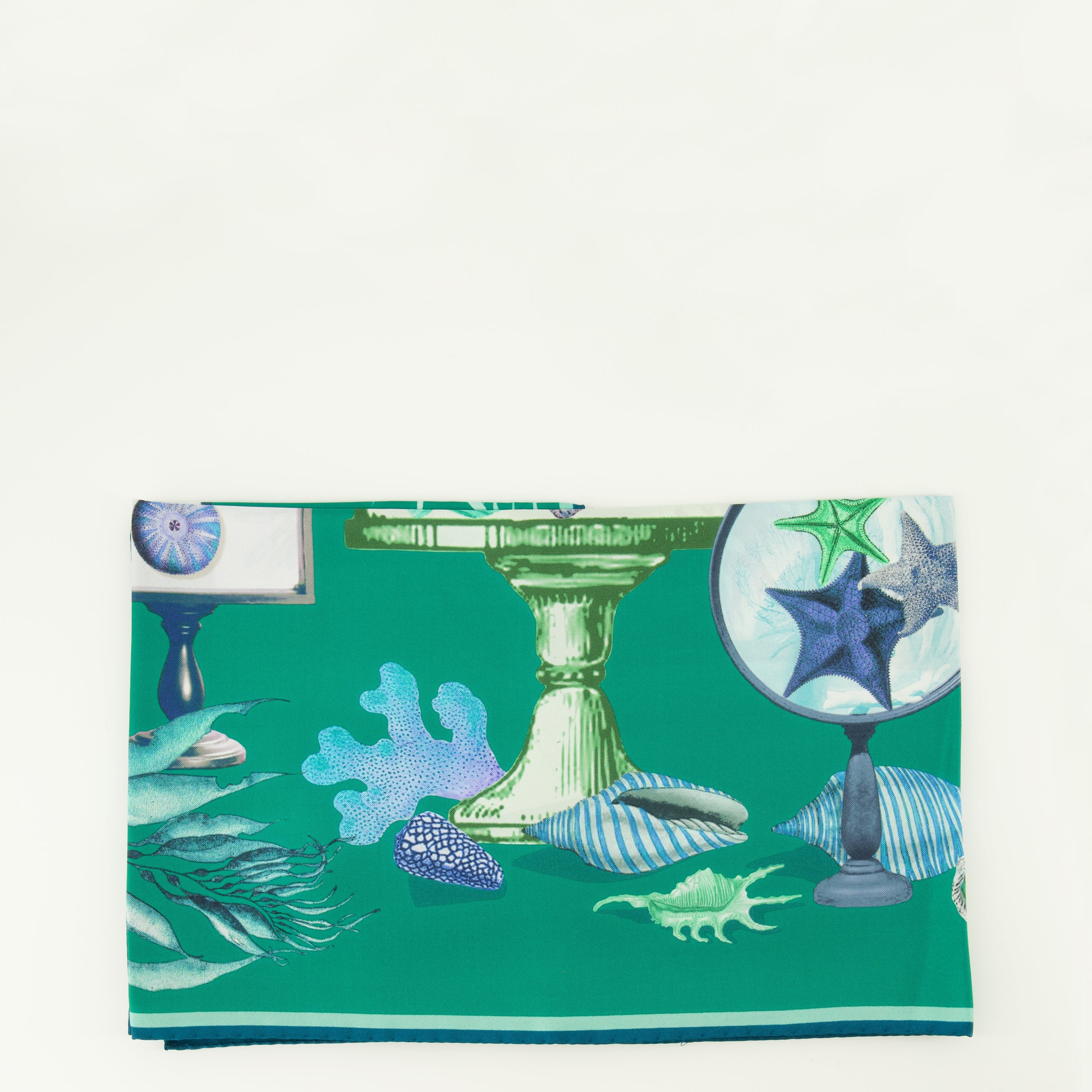 Image de l'article Foulard en sergé de soie imprimé beige de la marque Max Mara pour Femme - Saison Printemps-Été 2026 - Vue détaillée_2