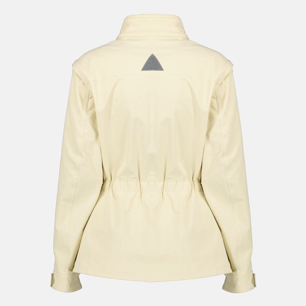 女性用のモンクレール・グルノーブルのベージュミリタリージャケットMathes 2-in-1の画像 - 2026年春夏シーズン - 後面ビュー