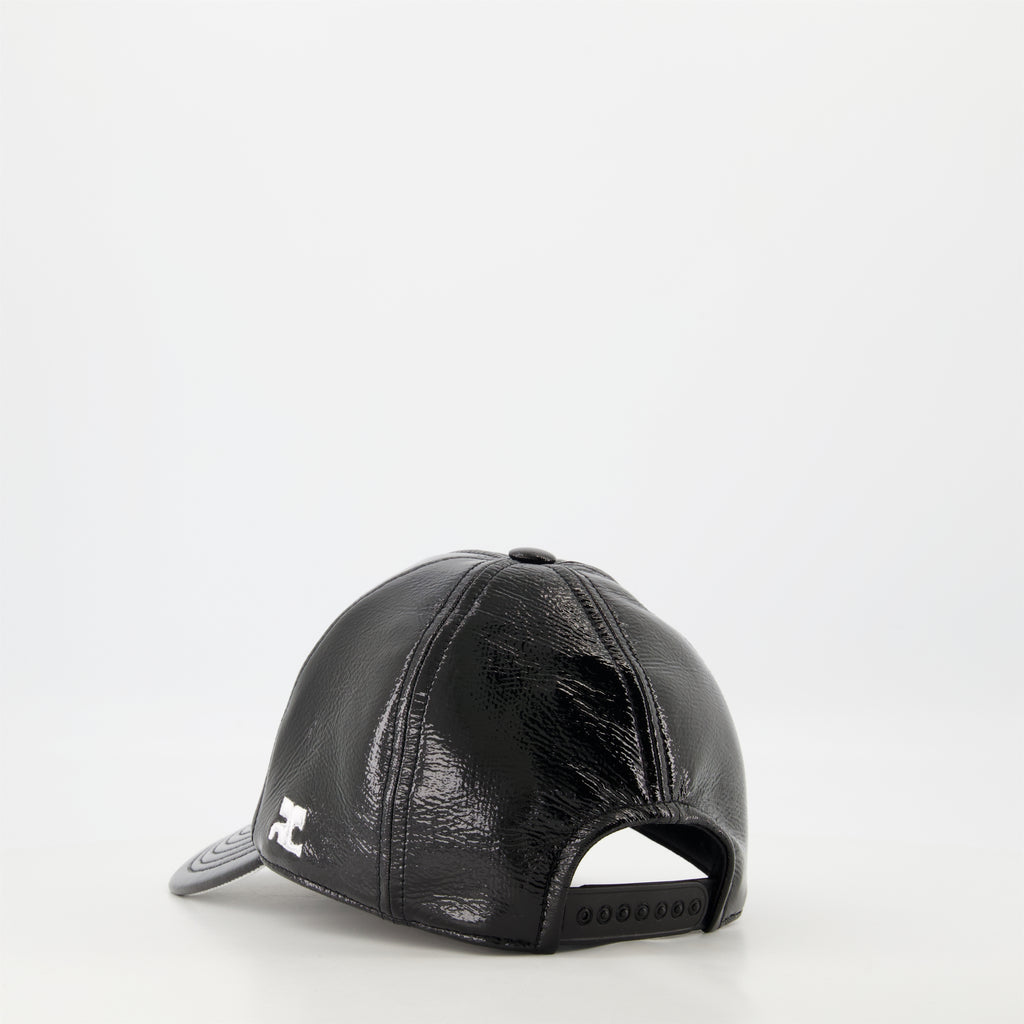 Gorras, sombreros y gorros Gorra de Reedición en Vinilo Courrèges Negro Unisexo