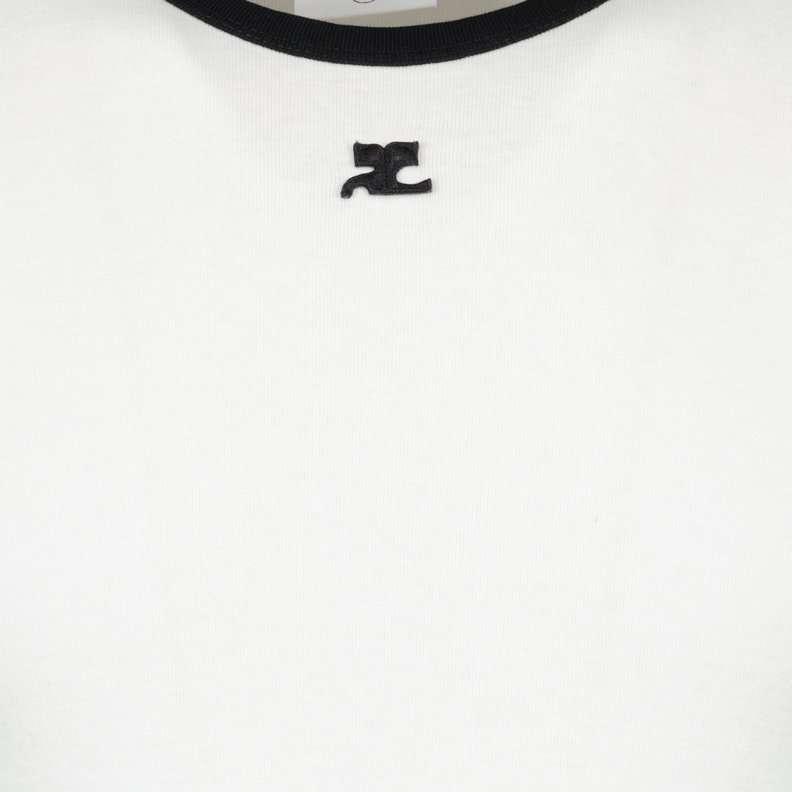 T-shirts Contrast Signature T-shirt Courrèges White Homme