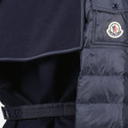 Vestes Cape en laine matelassée Moncler Bleu foncé Femme