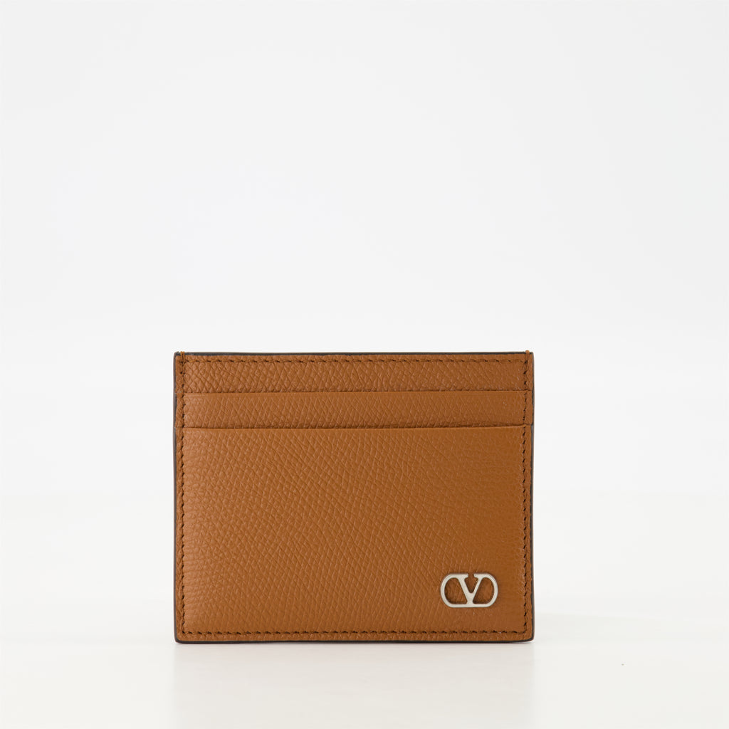 Small leather goods VLogo Signature Card Holder Valentino Garavani Brown Homme