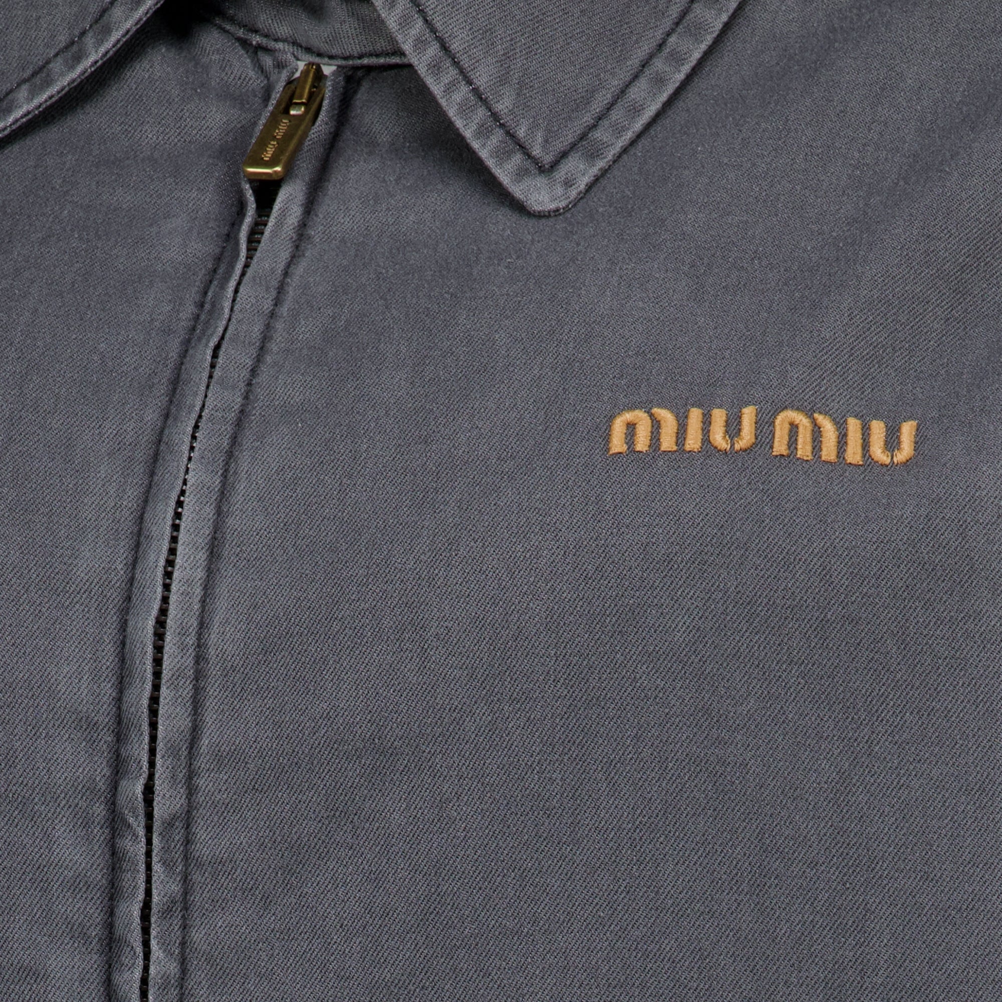 Vestes Casaco de Chambray Cinza Miu Miu Gris Femme