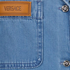 Hemden Chemise en denim Versace Blau Femme
