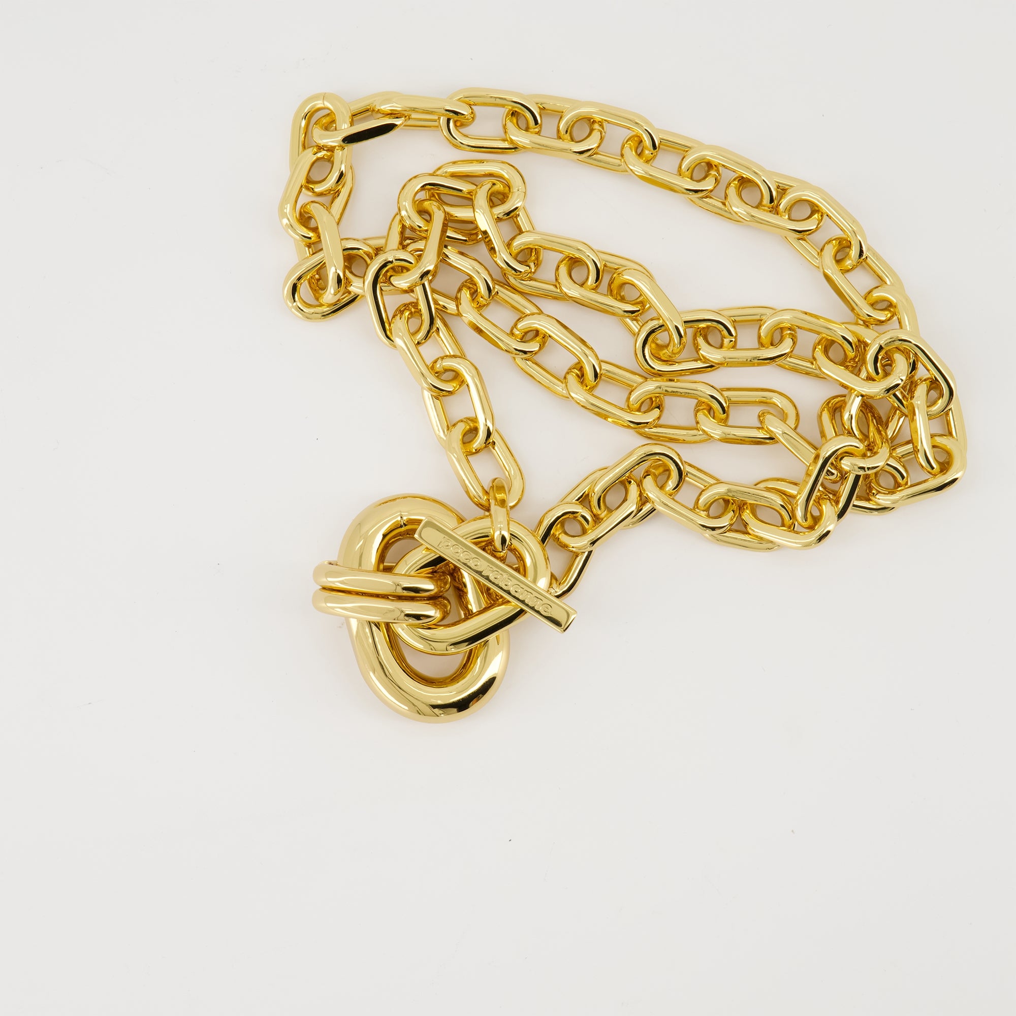 주얼리 더블 XL 링크 목걸이 Rabanne 금 Femme