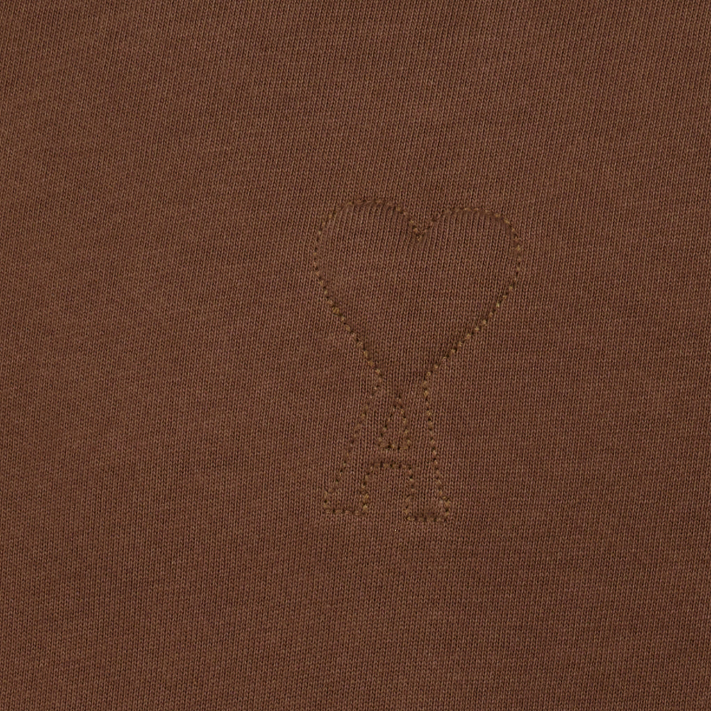 T-shirts Brown Cotton T-Shirt Ami PARIS Marron Unisexe