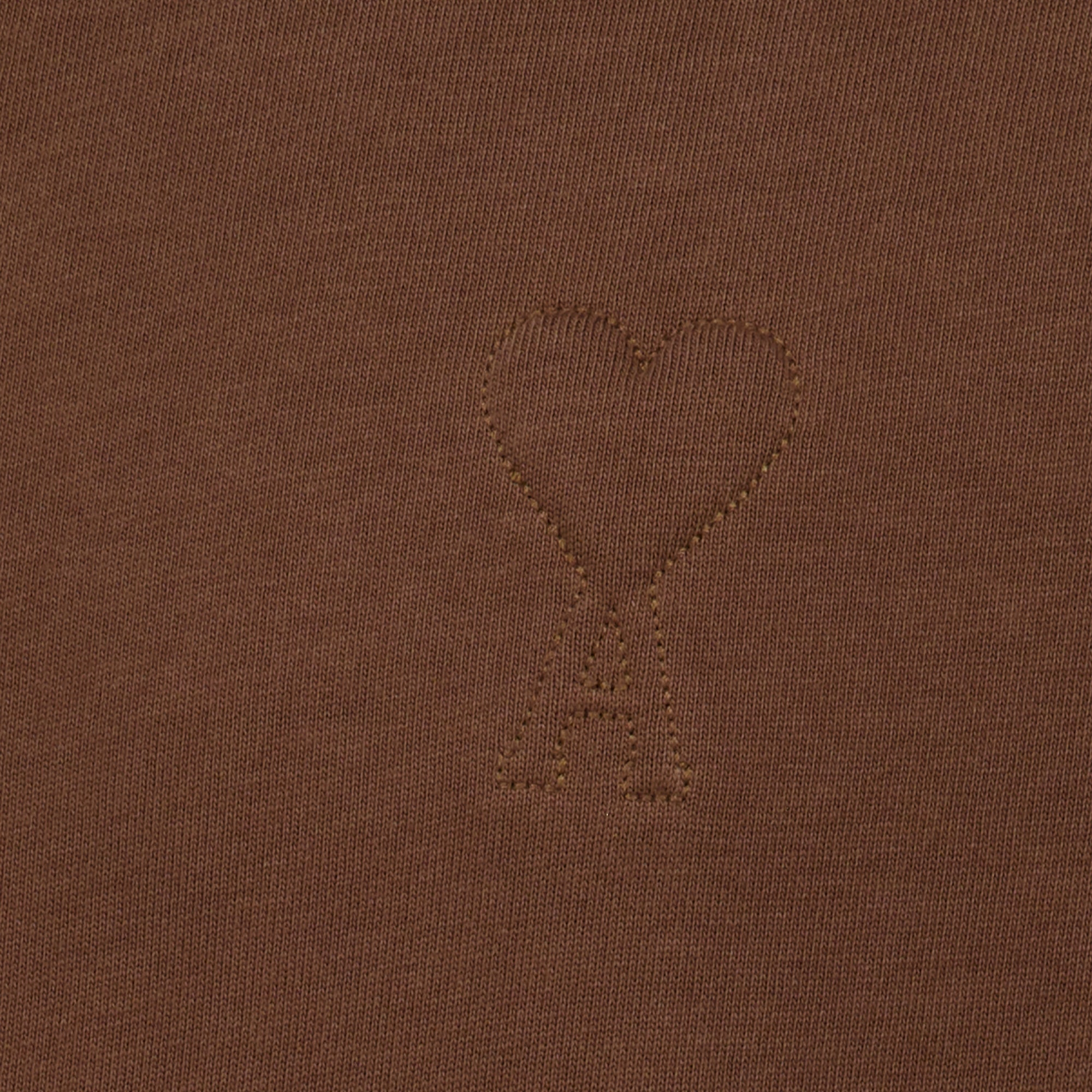 T-shirts Brown Cotton T-Shirt Ami PARIS Marron Unisexe