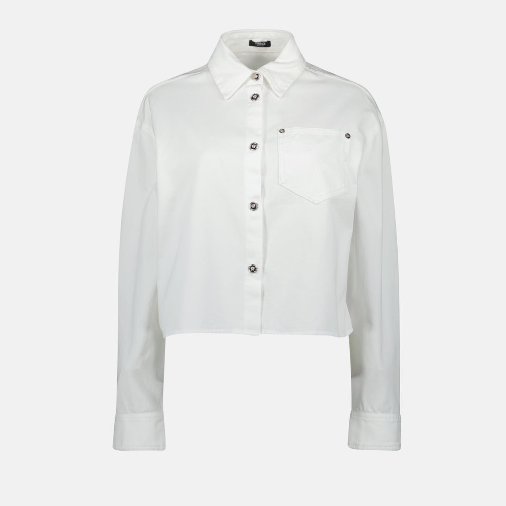 Shirts White Denim Shirt Versace White Femme