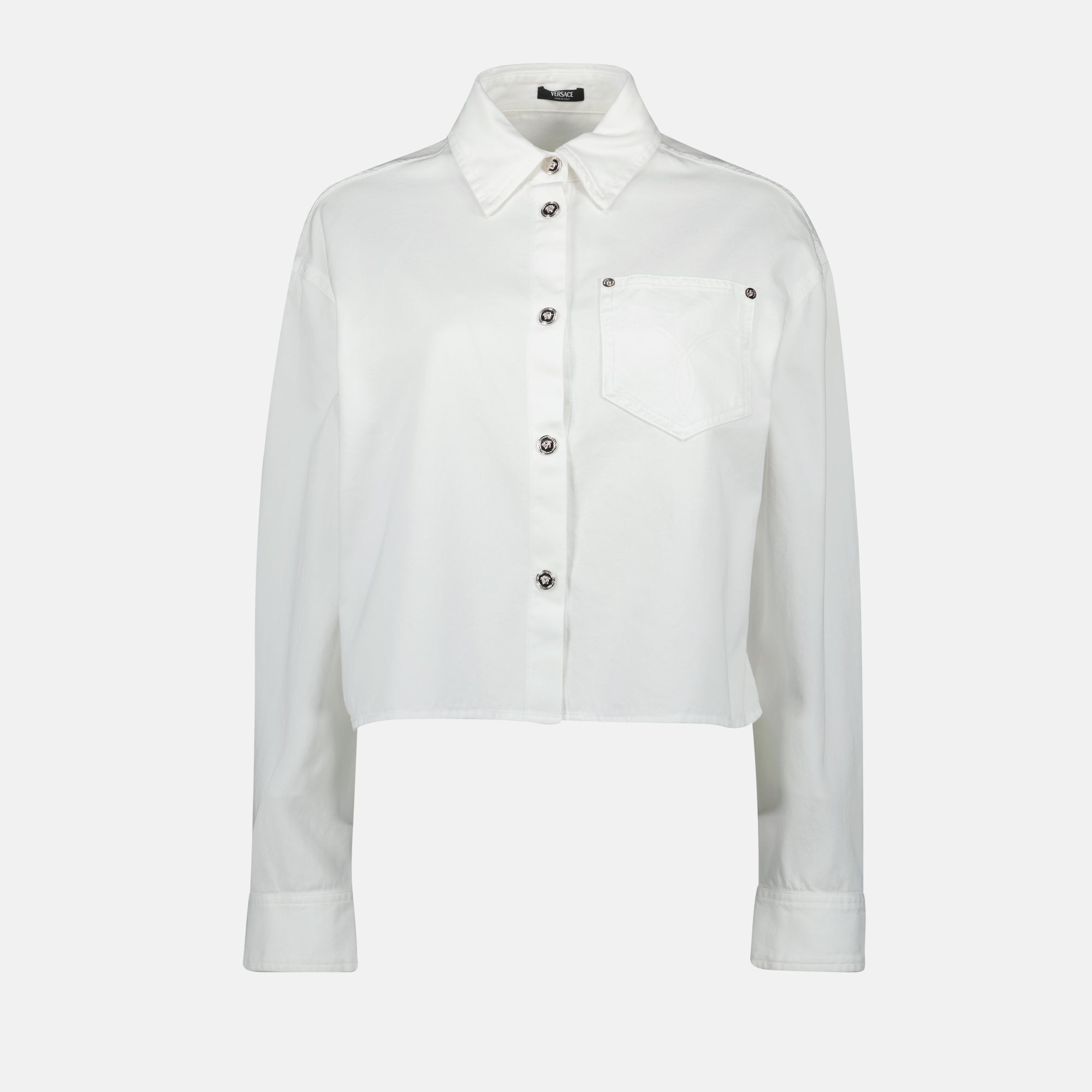 Shirts White Denim Shirt Versace White Femme