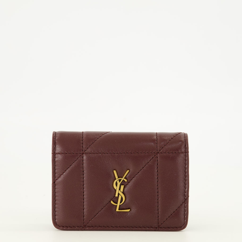 Petite maroquinerie Porte-cartes Jamie bordeaux Saint Laurent Bordeaux Femme