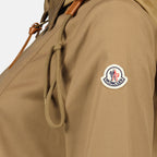 Vestes Chaqueta con Capucha Adenium en Gabardina de Algodón Moncler Marron Femme