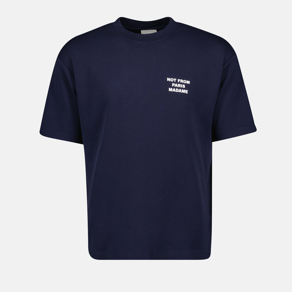 T-shirts Navy Blue Slogan T-Shirt Drole De Monsieur Dark blue Homme