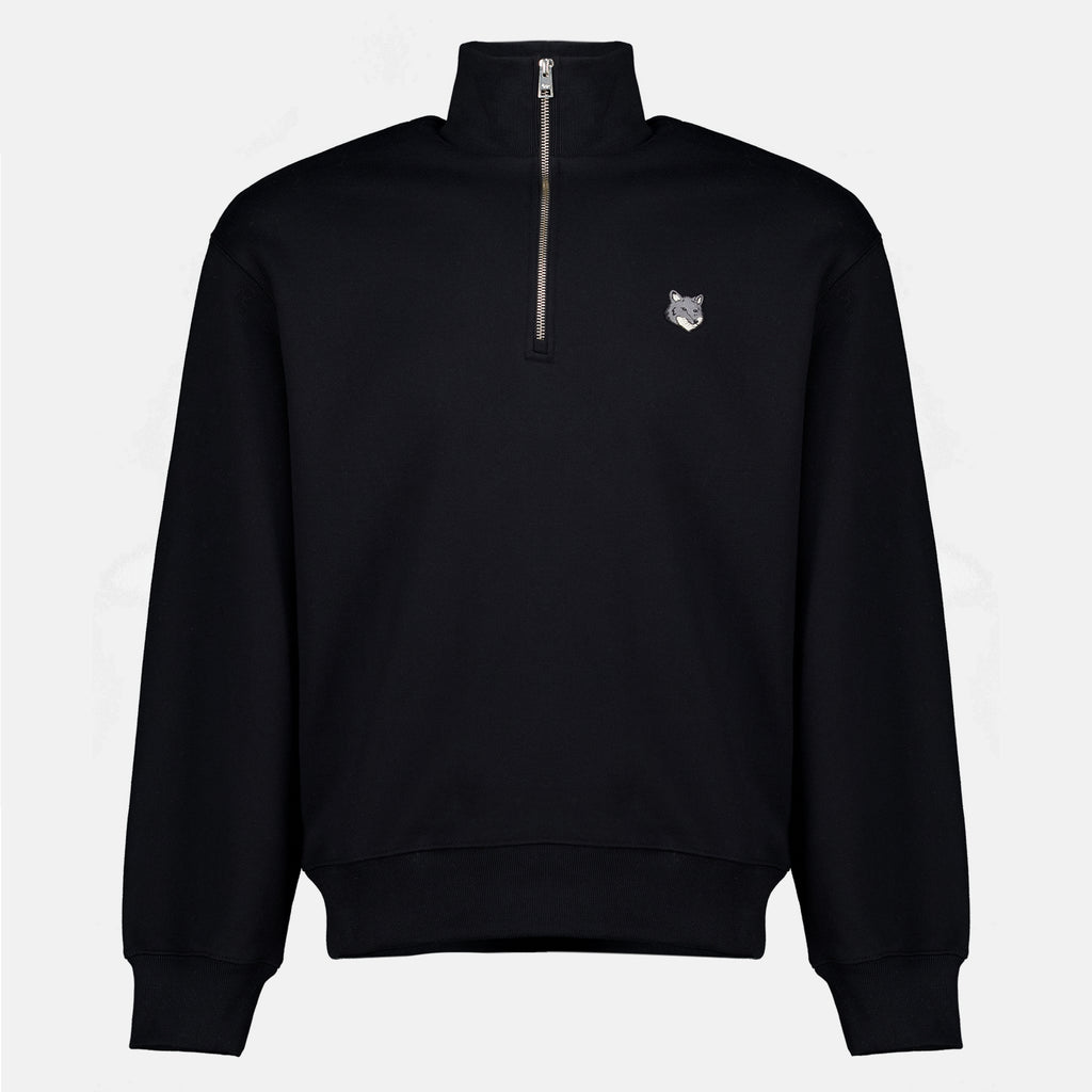 Sweatshirts Sweat zippé noir Maison Kitsune Noir Homme