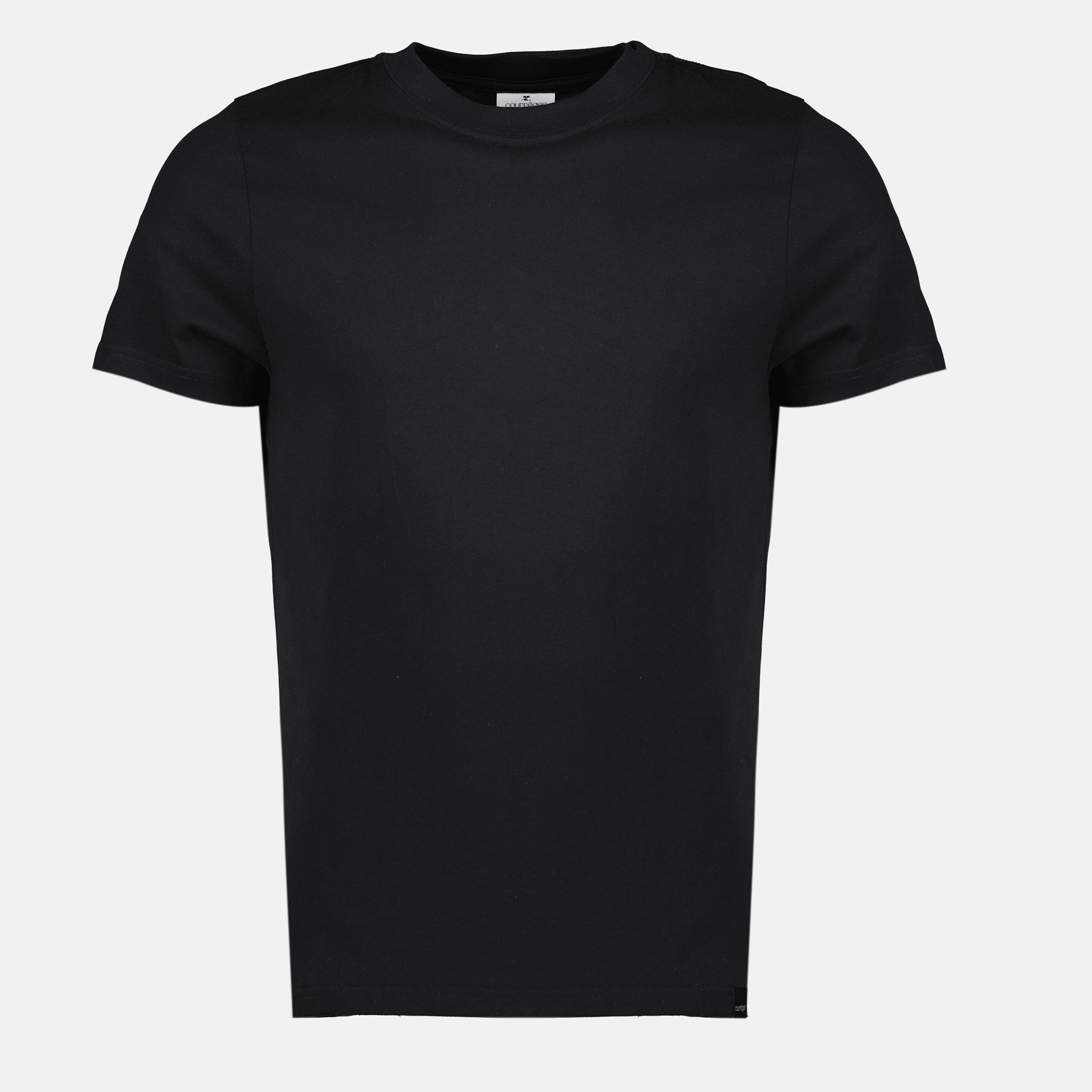 Image de l'article T-shirt noir en coton de la marque Courrèges pour Homme - Saison Printemps-Été 2026 - Vue de Face