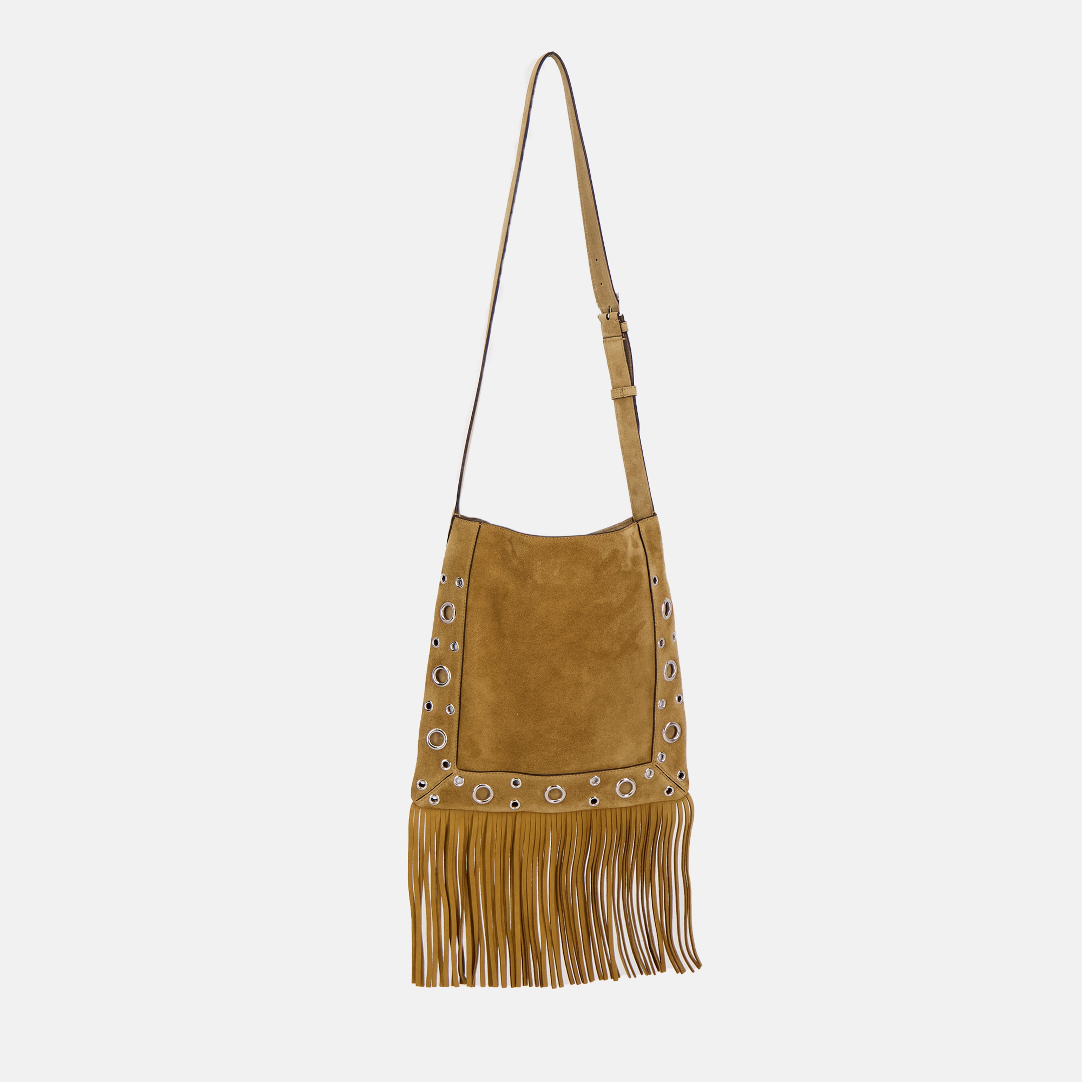Sacs bandoulière Sac Nellcôte à franges Valentino Garavani Beige Femme