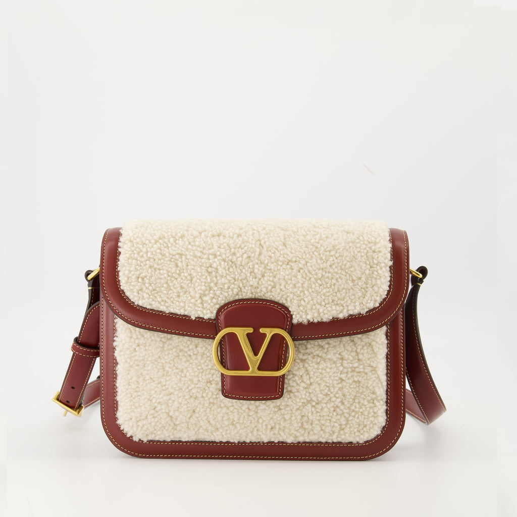 Image de l'article Sac en cuir et laine de la marque Valentino Garavani pour Femme - Saison Automne-Hiver 2025 - Vue de Face