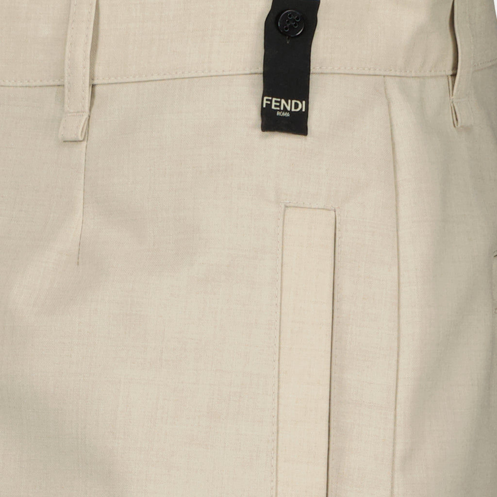 Shorts Wool Shorts Fendi Beige Homme