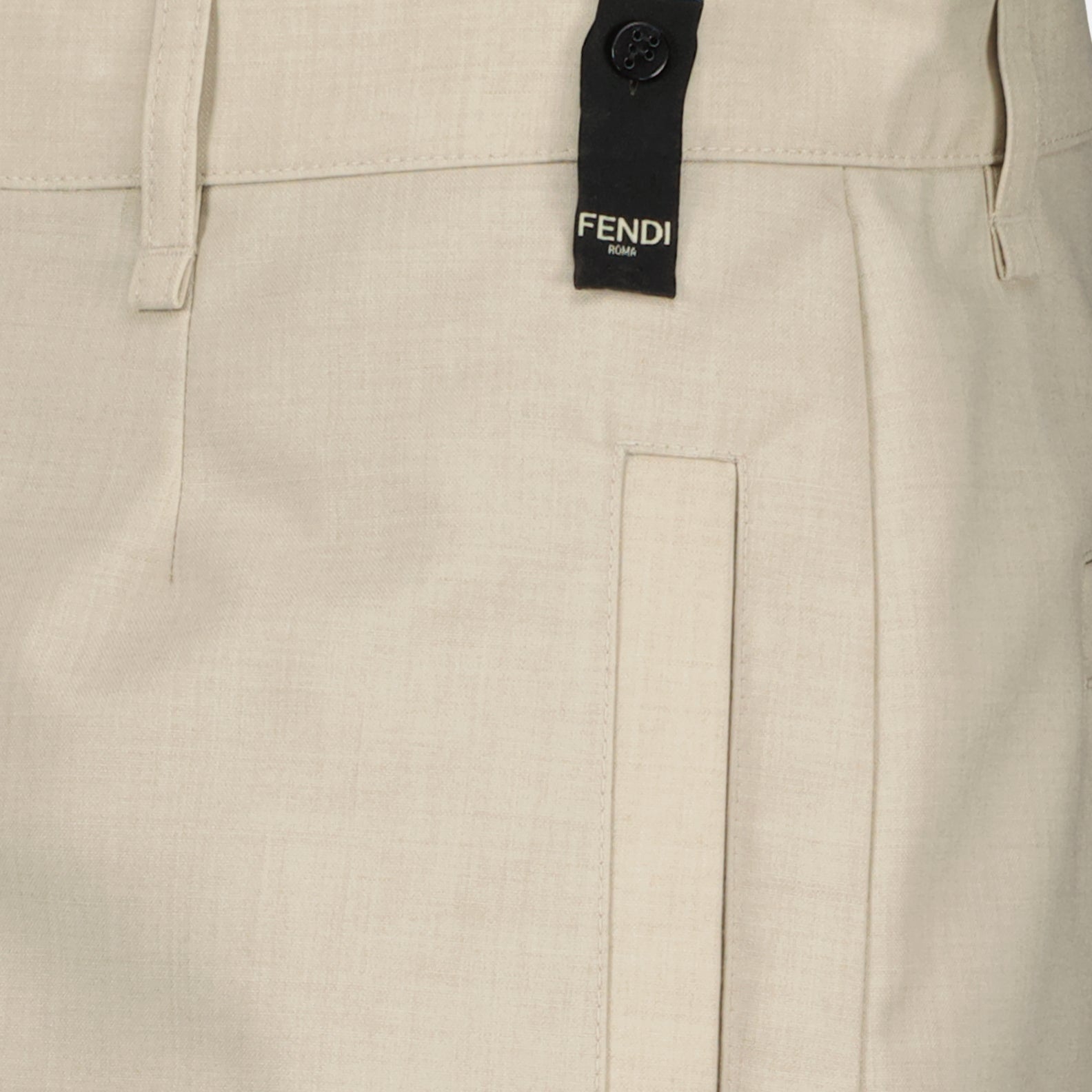 Shorts Wool Shorts Fendi Beige Homme