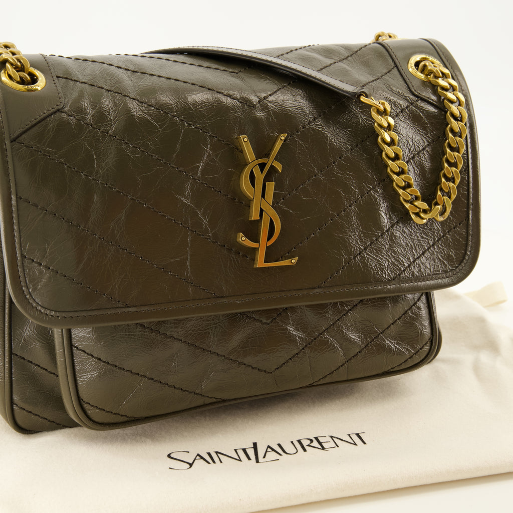Sacs à main et épaule Sac Niki medium kaki Saint Laurent Kaki Femme