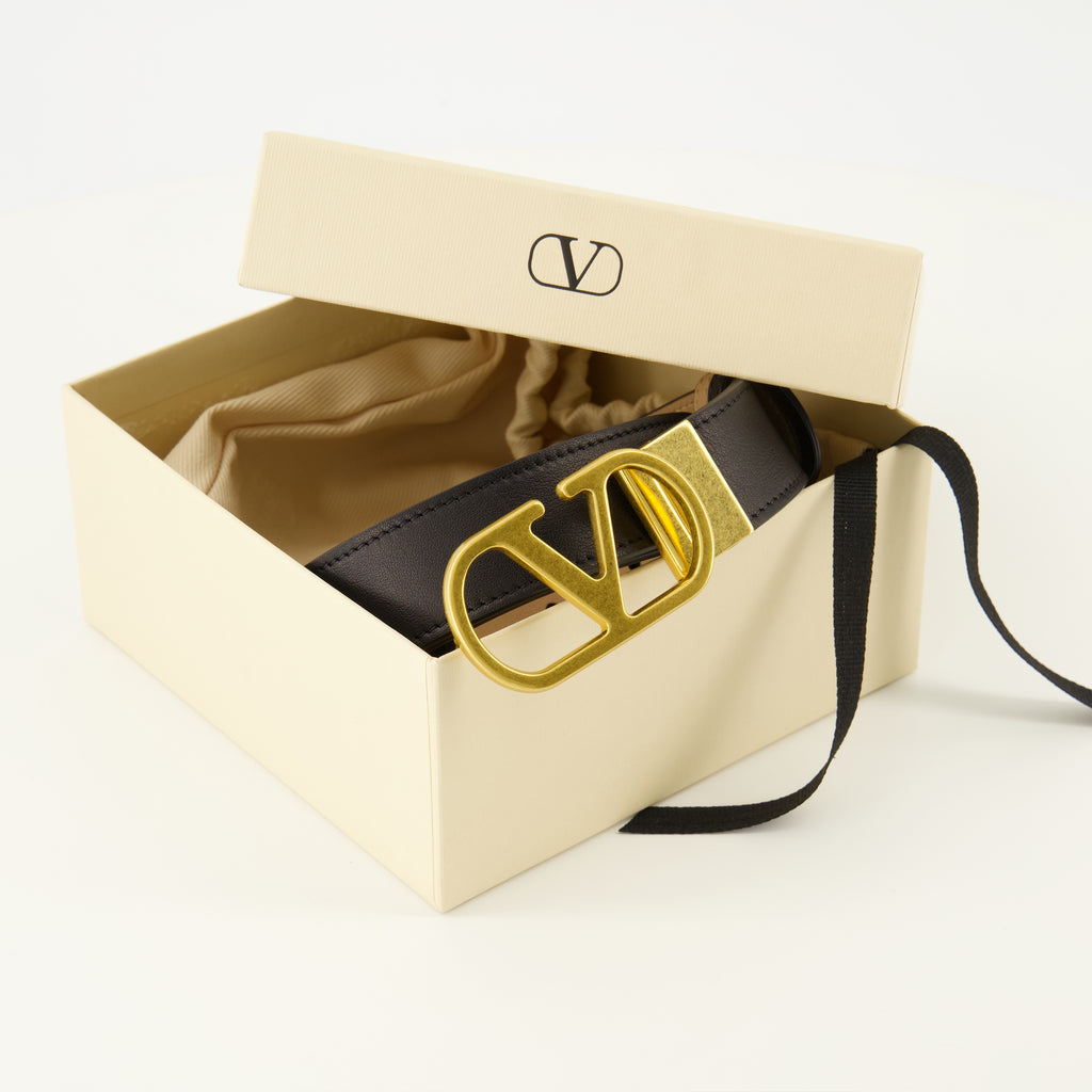 Imagen del artículo Cinturón VLogo reversible en negro y beige de 30 mm de la marca Valentino Garavani para Mujer - Temporada Primavera-Verano 2026 - Vista Detallada_5