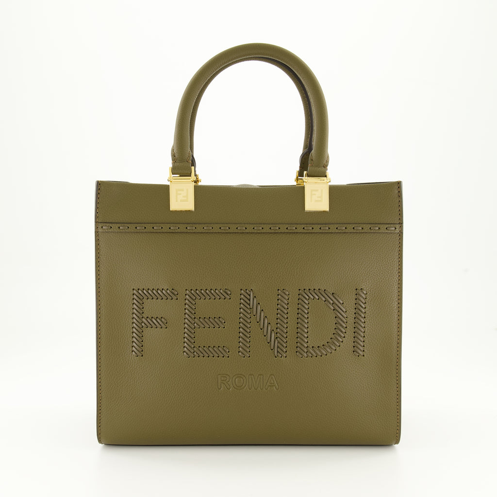Tote bags Mini sac Sunshine Fendi Green Femme