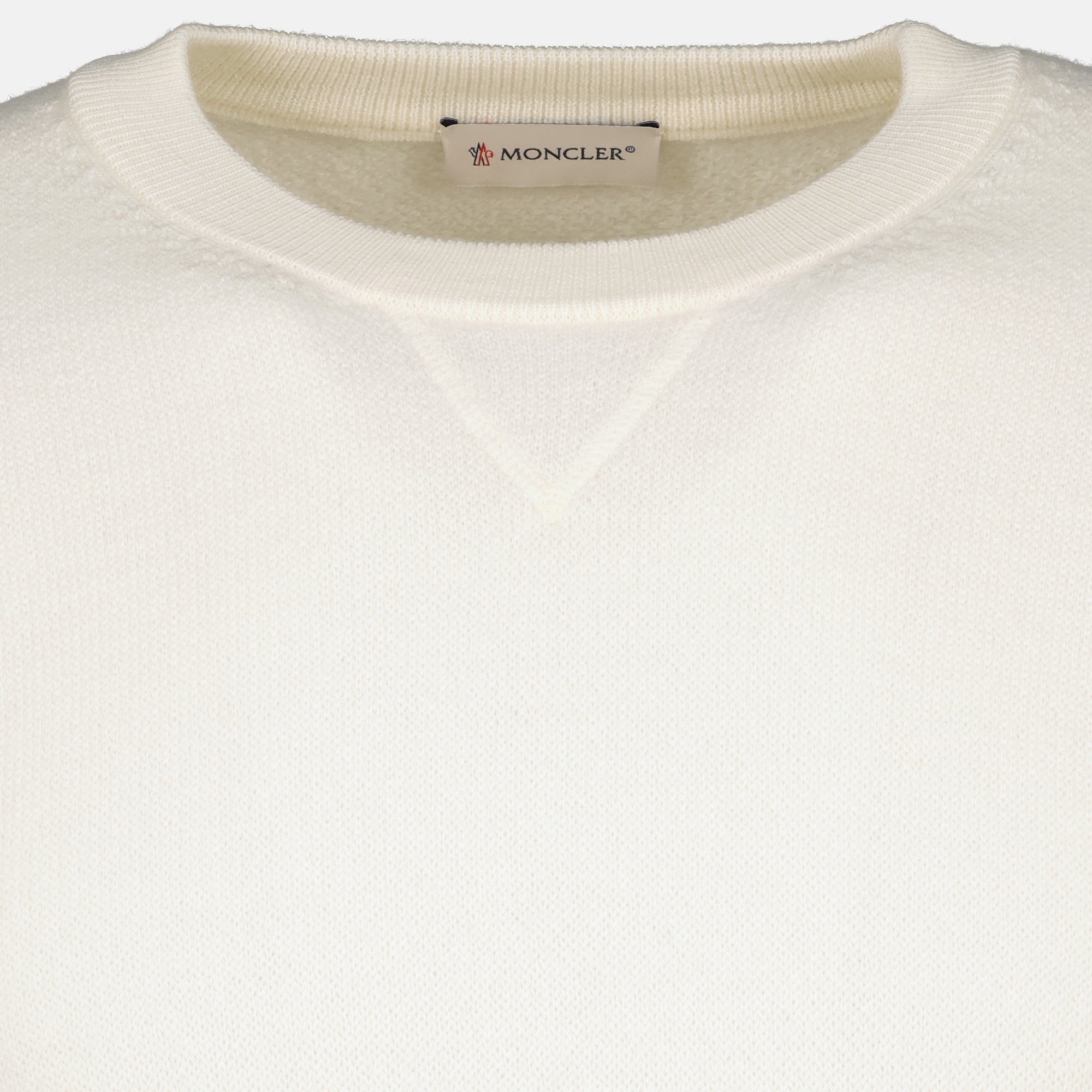 Maille ホワイトウールセーター Moncler Blanc Homme