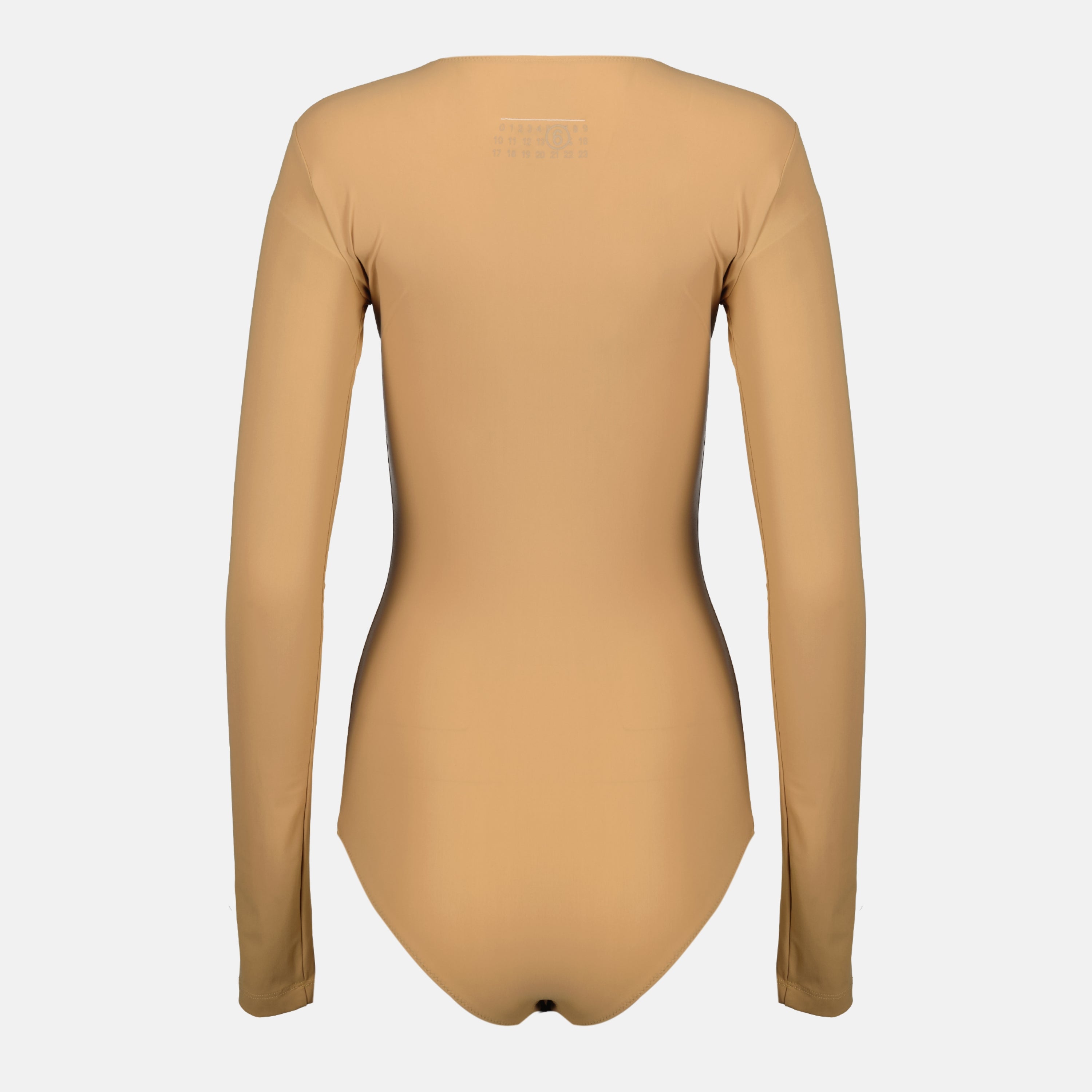 Image de l'article Body beige en lycra de la marque Mm6 pour Femme - Saison Printemps-Été 2026 - Vue de Dos